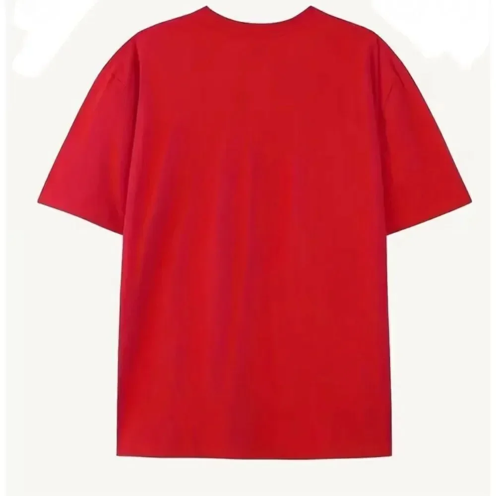 NWT Gorgeous 2XL Red Angry Black Cat Drinking Coffee Print Short Sleeve T Shirt